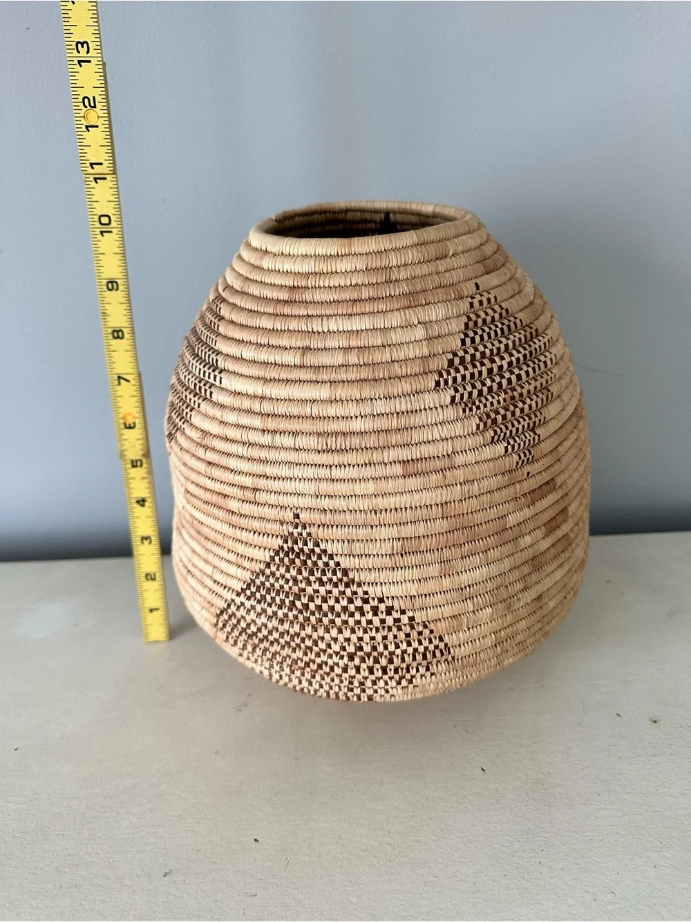 Africa African handmade woven basket brown large boho decor